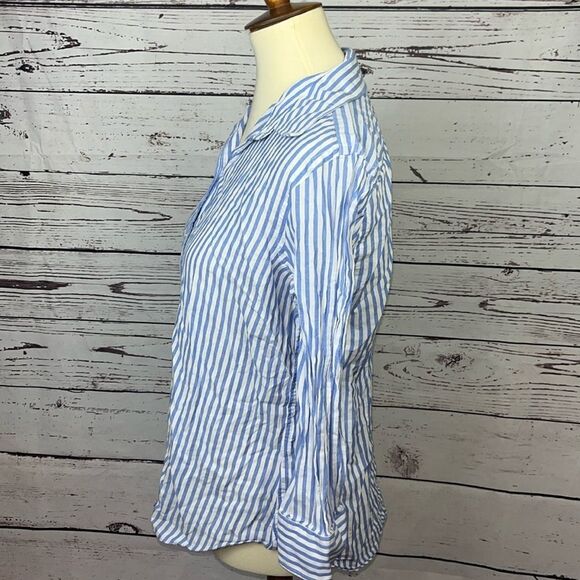 American Living Striped Button Down Top - Picture 3 of 5